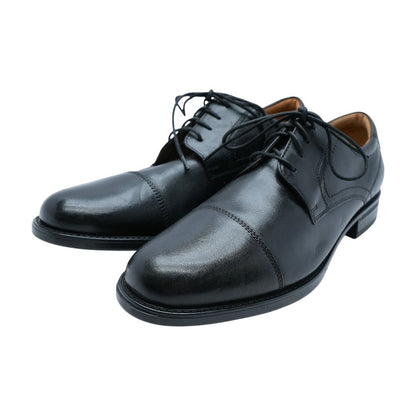 Black Leather Derby/oxford Dress Shoes
