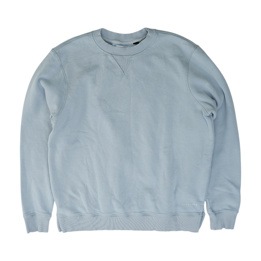 Blue Solid Sweatshirt Pullover