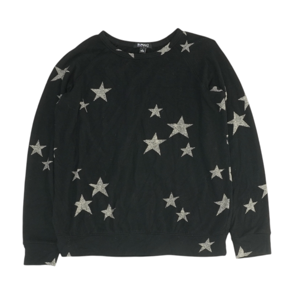 Black Print Pullover Sweater