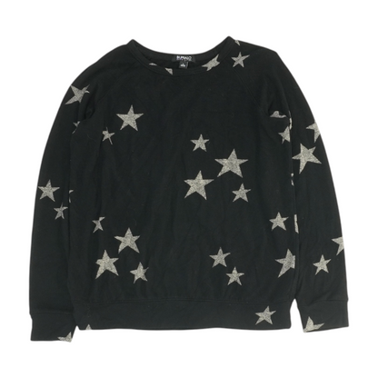 Black Print Pullover Sweater