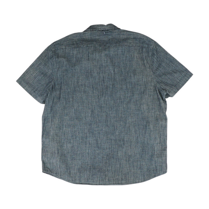 Charcoal Solid Short Sleeve Button Down
