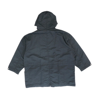 Vintage Black Solid Rain Jacket