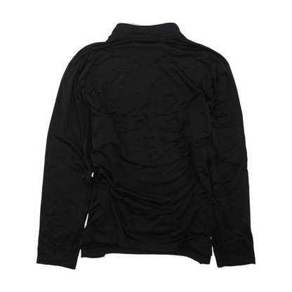 Black Solid 1/4 Zip Pullover