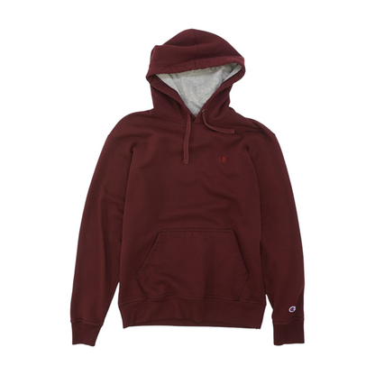 Maroon Solid Hoodie Pullover