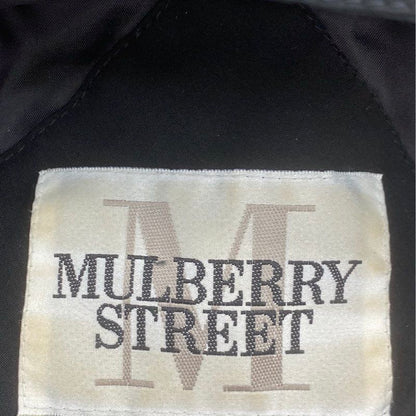 Vintage Black Solid Hooded Jacket