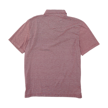 Red Striped Short Sleeve Polo
