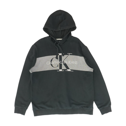 Black Color Block Hoodie Pullover