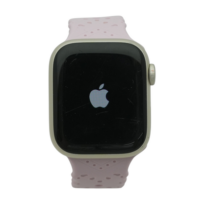 Apple 41mm Series 9 Starlight Smartwatch Pink Band S/M – Image 1