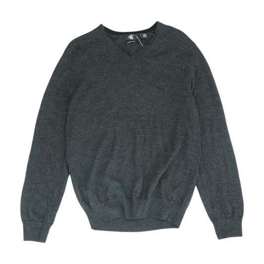 Black Solid Pullover Sweater