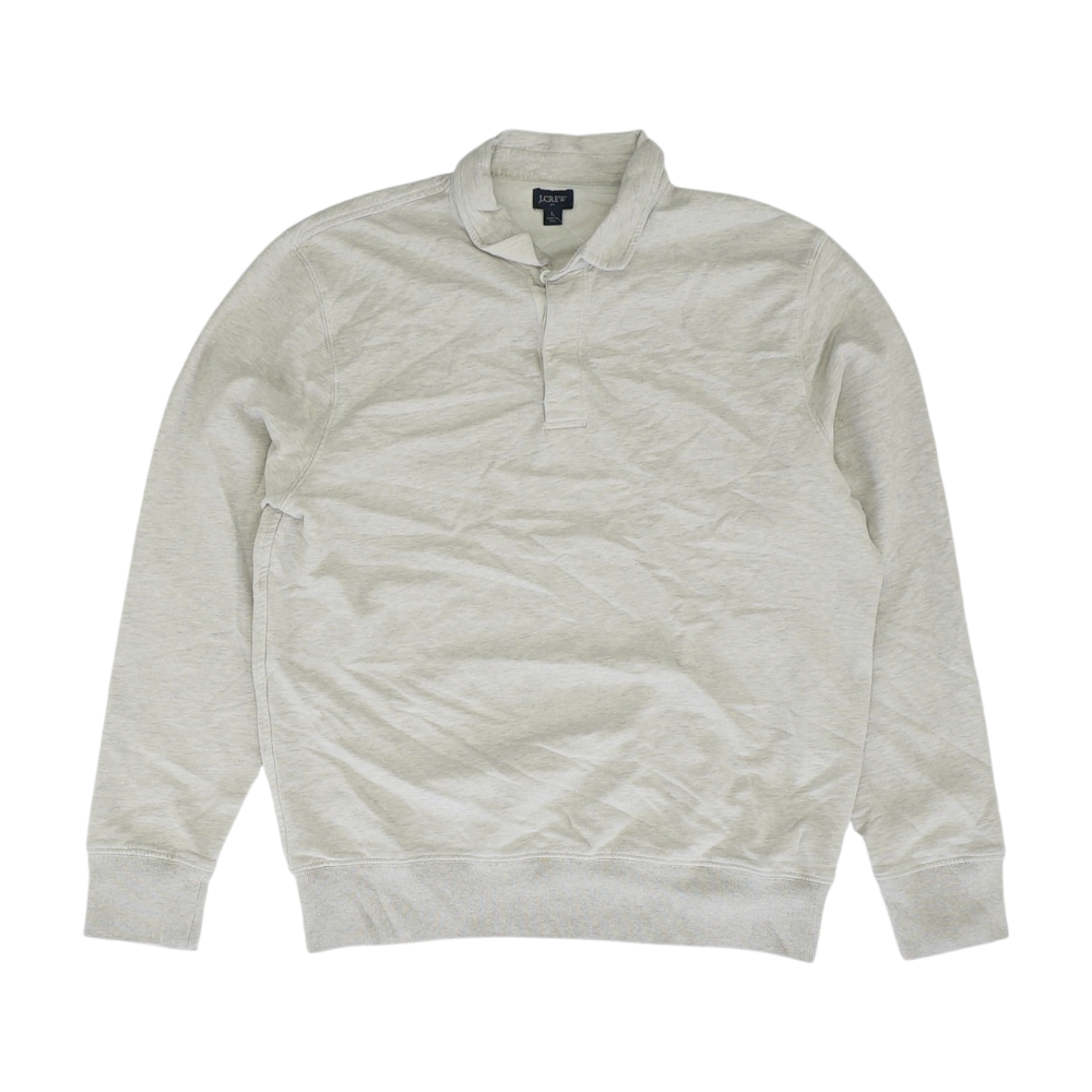 J.Crew Tan Solid Long Sleeve Polo – Image 1