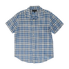 Blue Plaid Short Sleeve Button Down