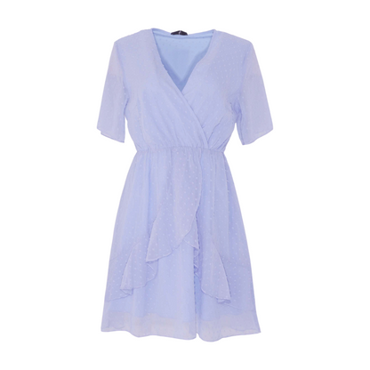 Blue Polka Dot Midi Dress