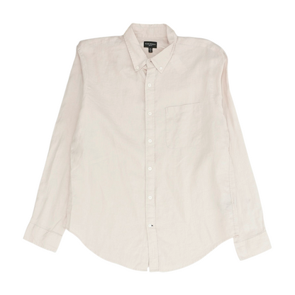 Pink Solid Long Sleeve Button Down