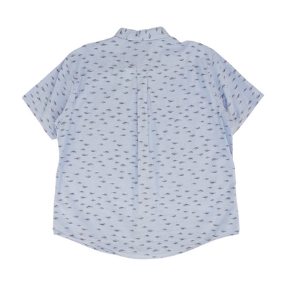 Blue Print Short Sleeve Button Down