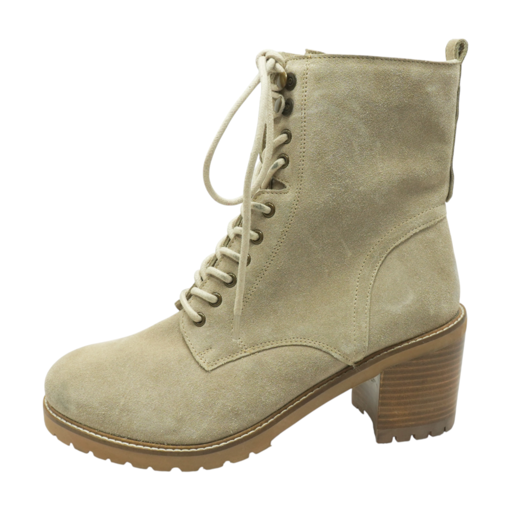 Journee Collection Beige Ankle Boots – Image 1