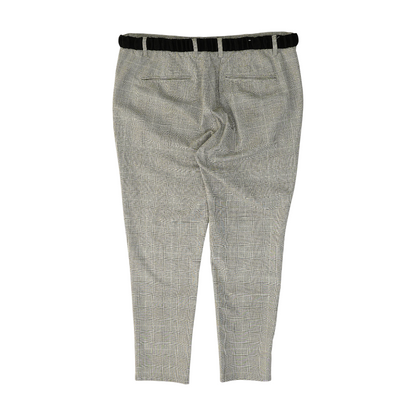 Black Plaid Regular Pants
