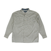 Beige Plaid Outdoor Button Down