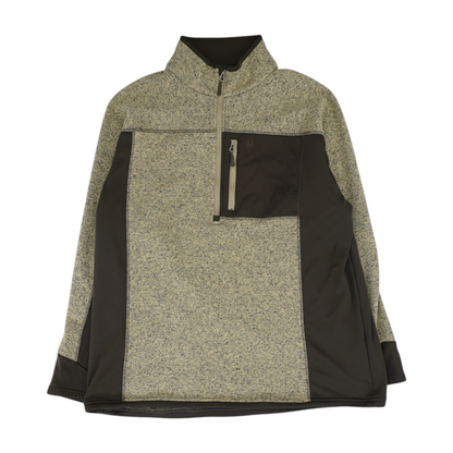 Brown Solid 1/4 Zip Pullover