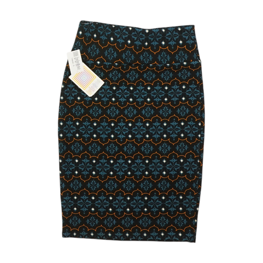 Black Print Mini Skirt