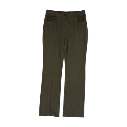 Green Solid Chino Pants