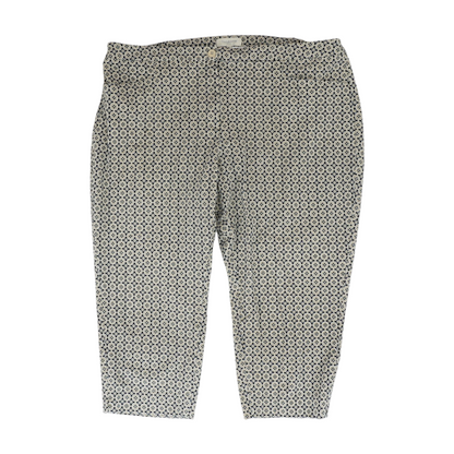 Beige Plus Print Regular Pants