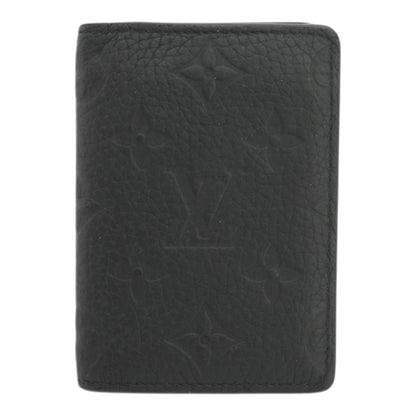 Black Pocket Organizer in Monogram Taurillon Leather