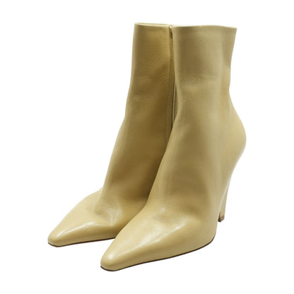 Sea Salt Pointed Toe Leather Heeled Ankle Boots