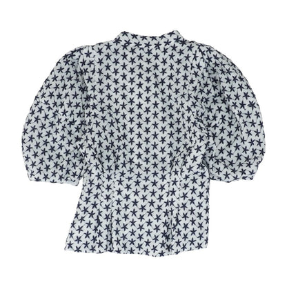 White Misc Short Sleeve Blouse