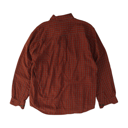Red Plaid Long Sleeve Button Down