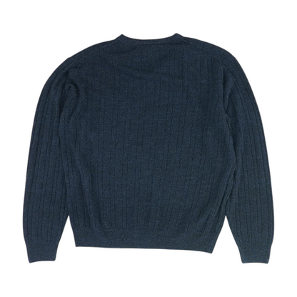 Navy Solid Pullover Sweater