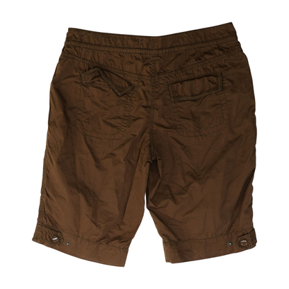 Brown Solid Active Shorts