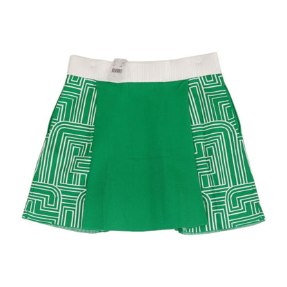 Green Geometric Mini Skirt