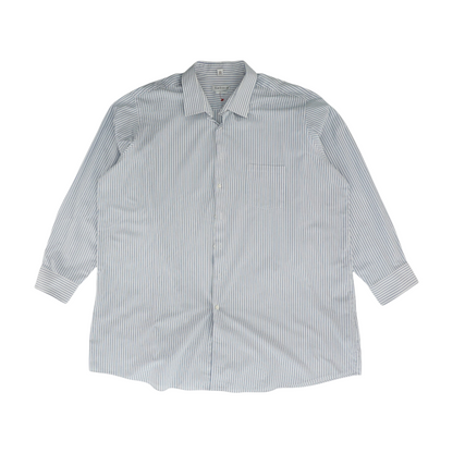 White Striped Long Sleeve Button Down