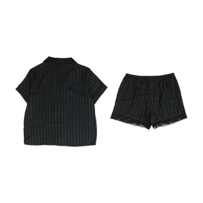 Flora Nikrooz Black Striped Pajama Set – Image 2