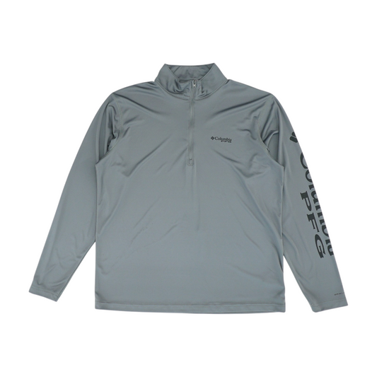 Gray Solid 1/4 Zip Pullover
