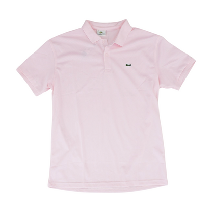 Pink Solid Short Sleeve Polo