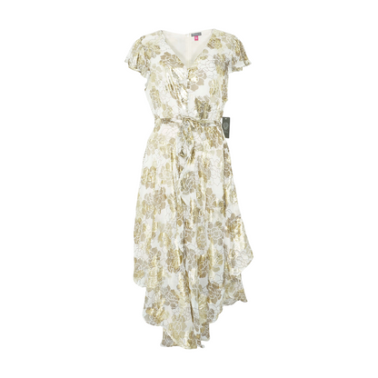 Beige Floral Maxi Dress