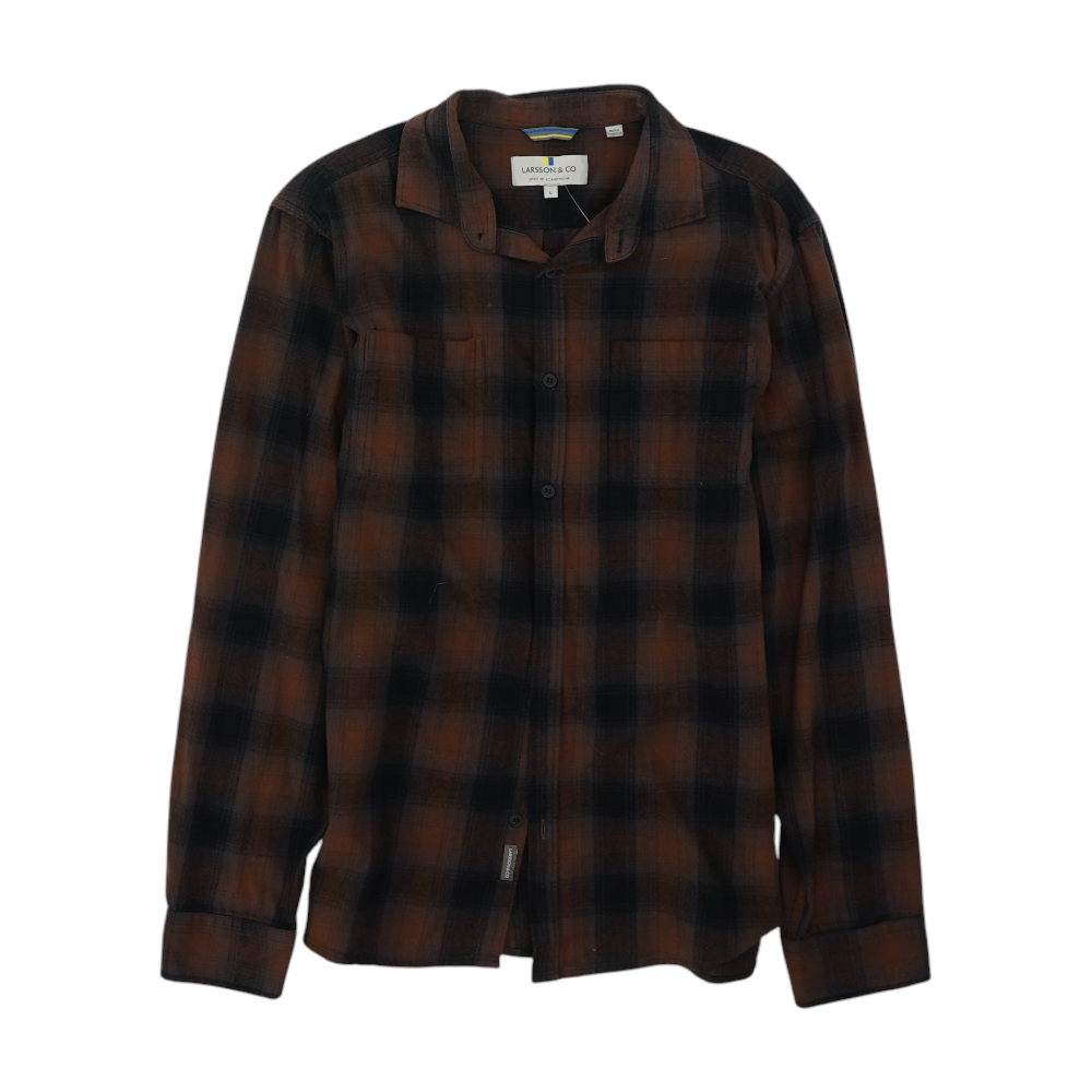 Brown Plaid Flannel Button Down
