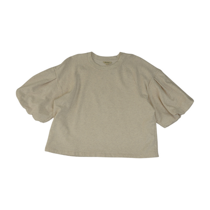 Beige Solid Sweatshirt Pullover