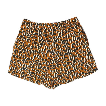 Brown Animal Print Shorts