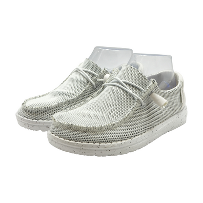 White Slip-On Flats