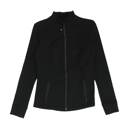 Black Solid Active Jacket