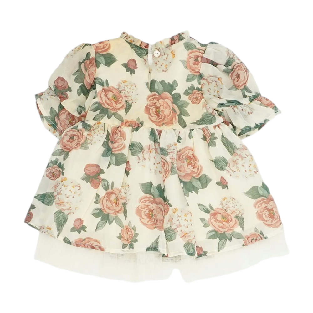 Beige Floral Dress