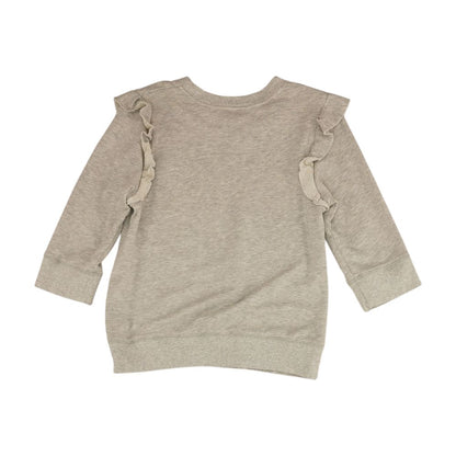 Gray Solid Crewneck Sweater