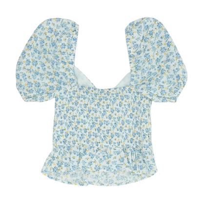 White Floral Blouse
