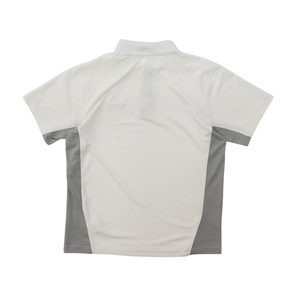 White Color Block Short Sleeve Polo