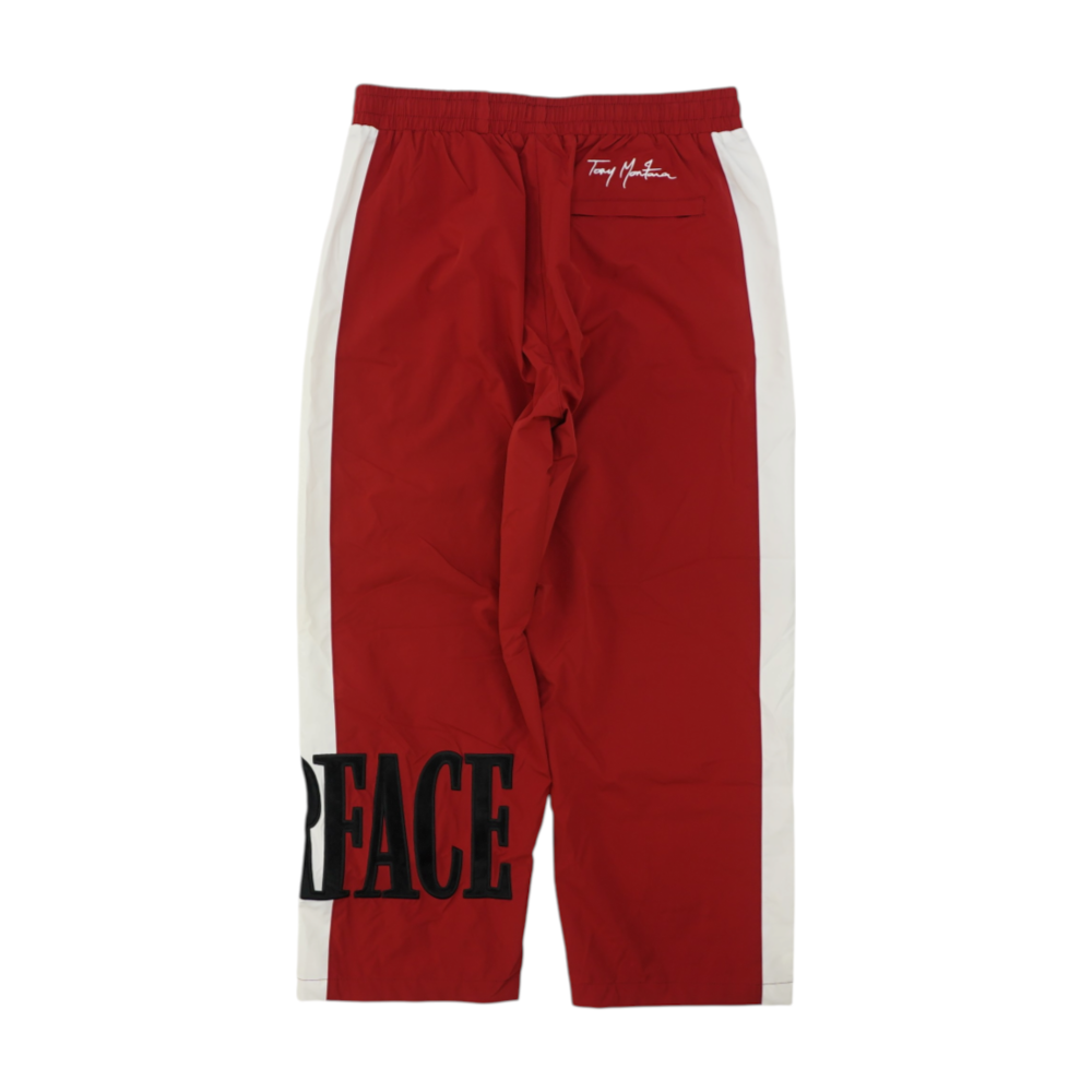 Red Color Block Regular Pants
