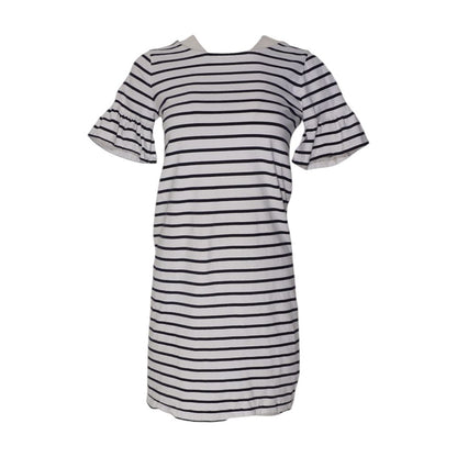 White Striped Mini Dress