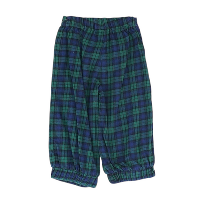 Navy Plaid Knit Pants