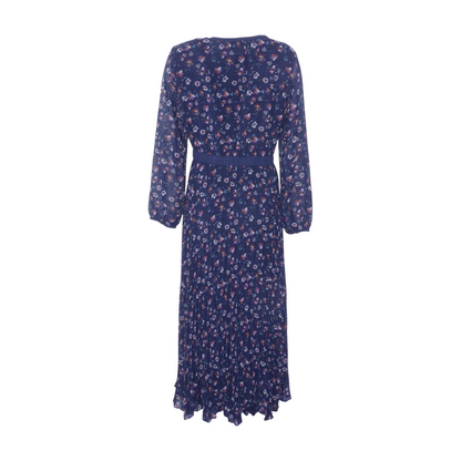 Navy Floral Midi Dress